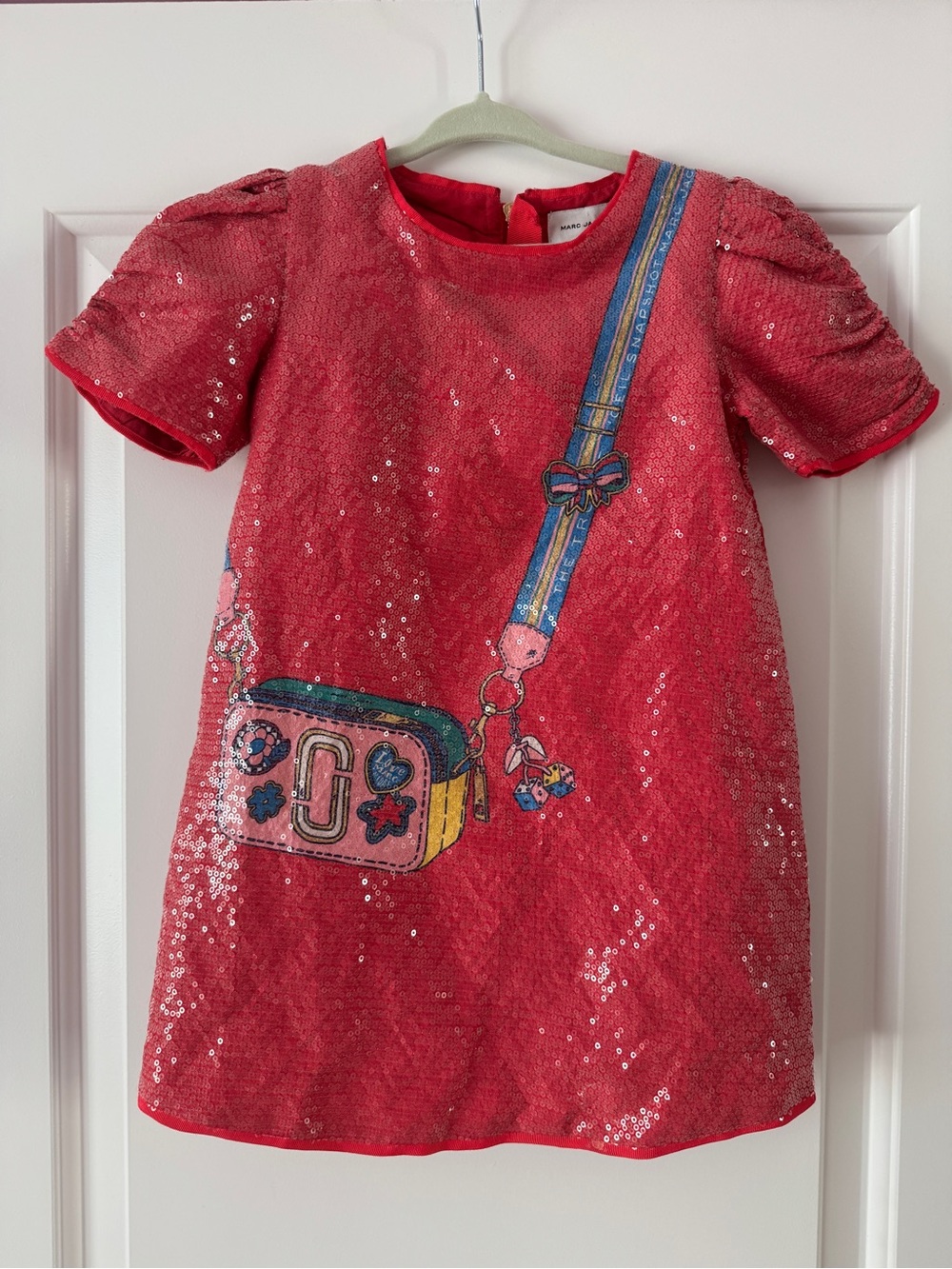Marc Jacob’s Kids' Graphic-print Sequinned Dress In Pink